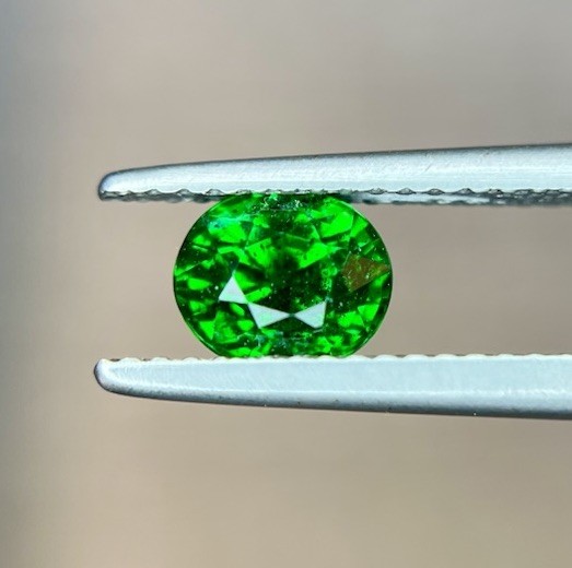 Natural Tsavorite 1.25 Carats Gemstone, Vivid Green Colour, 6.4x5.5x4.9 mm oval Natural Tsavorite 1.25 Carats Gemstone, Vivid Green Colour, 6.4x5.5x4.9 mm oval