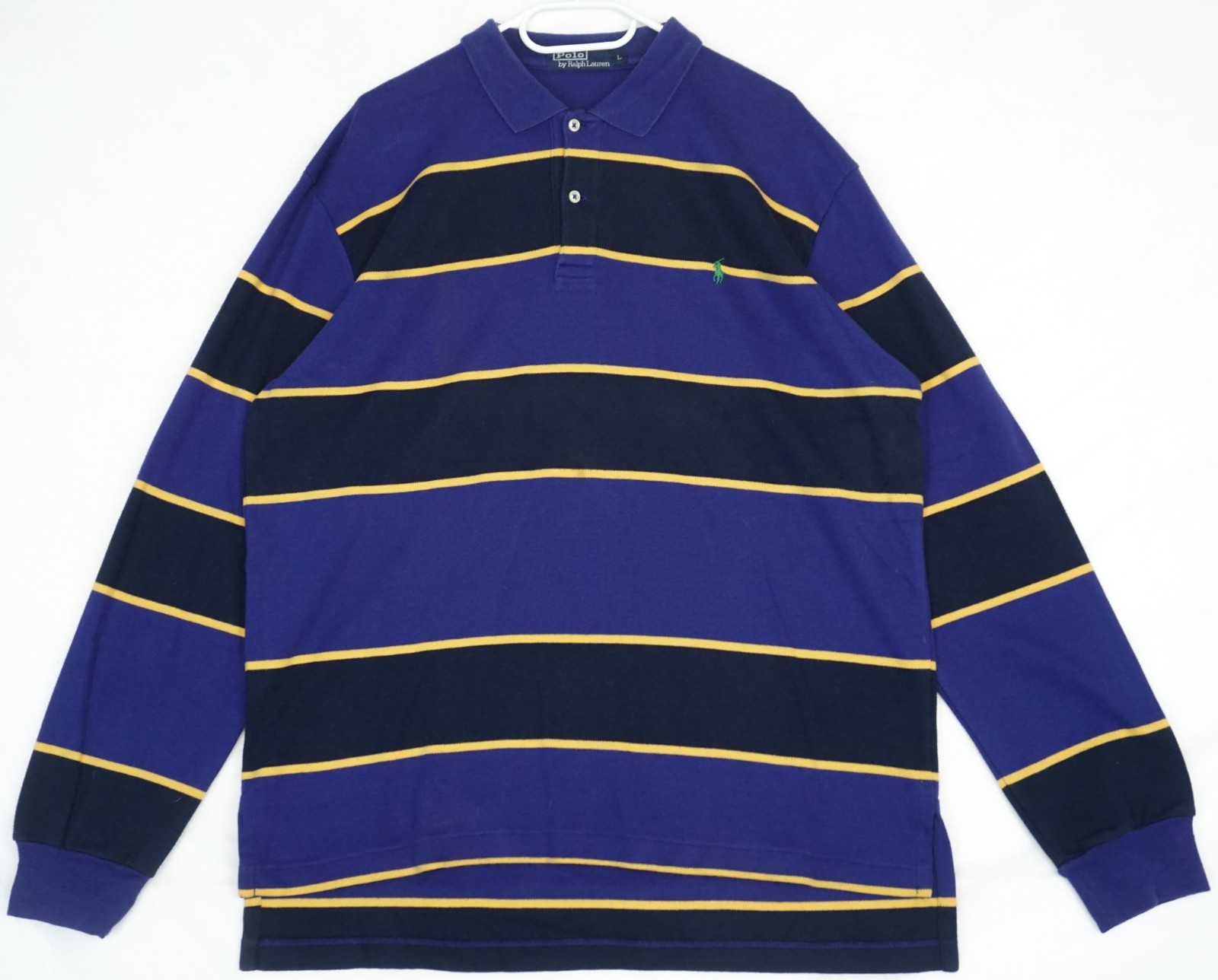 Vintage Polo Ralph Lauren Purple Stripe Long Sleeve Sweatshirt Men\'s size XL