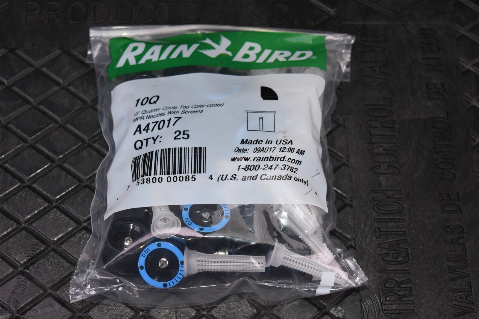 25 Rainbird 10Q 10\' Quarter-Circle Pattern Sprinkler Nozzles 1/4