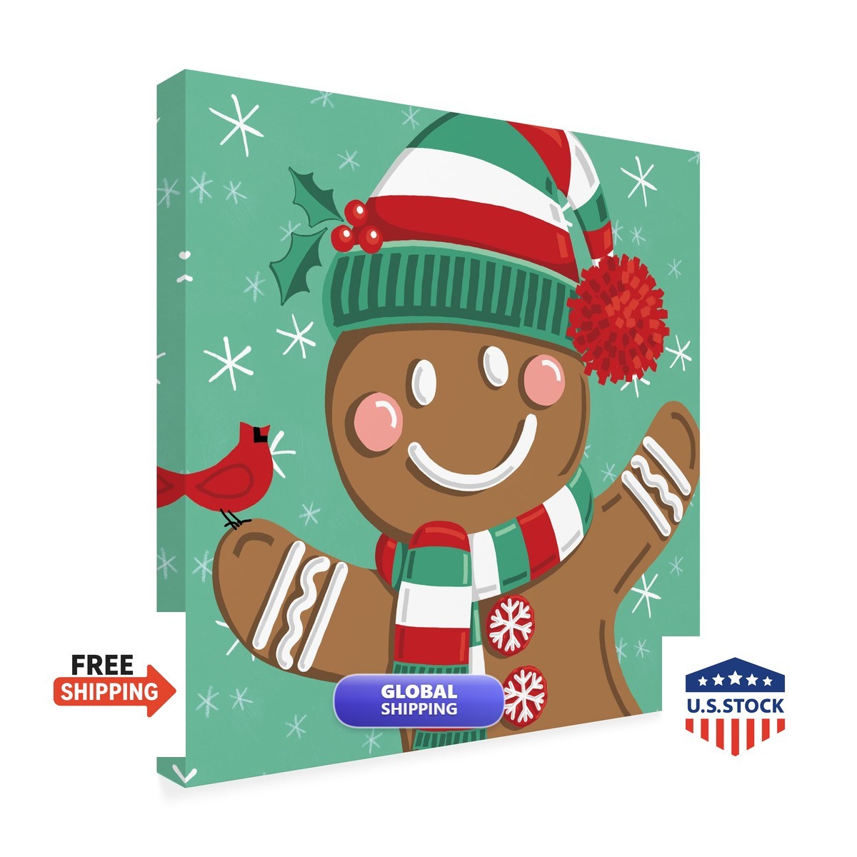 Trademark Fine Art Festive Christmas VIII Canvas Art 14x14 Trademark Fine Art Festive Christmas VIII Canvas Art 14x14
