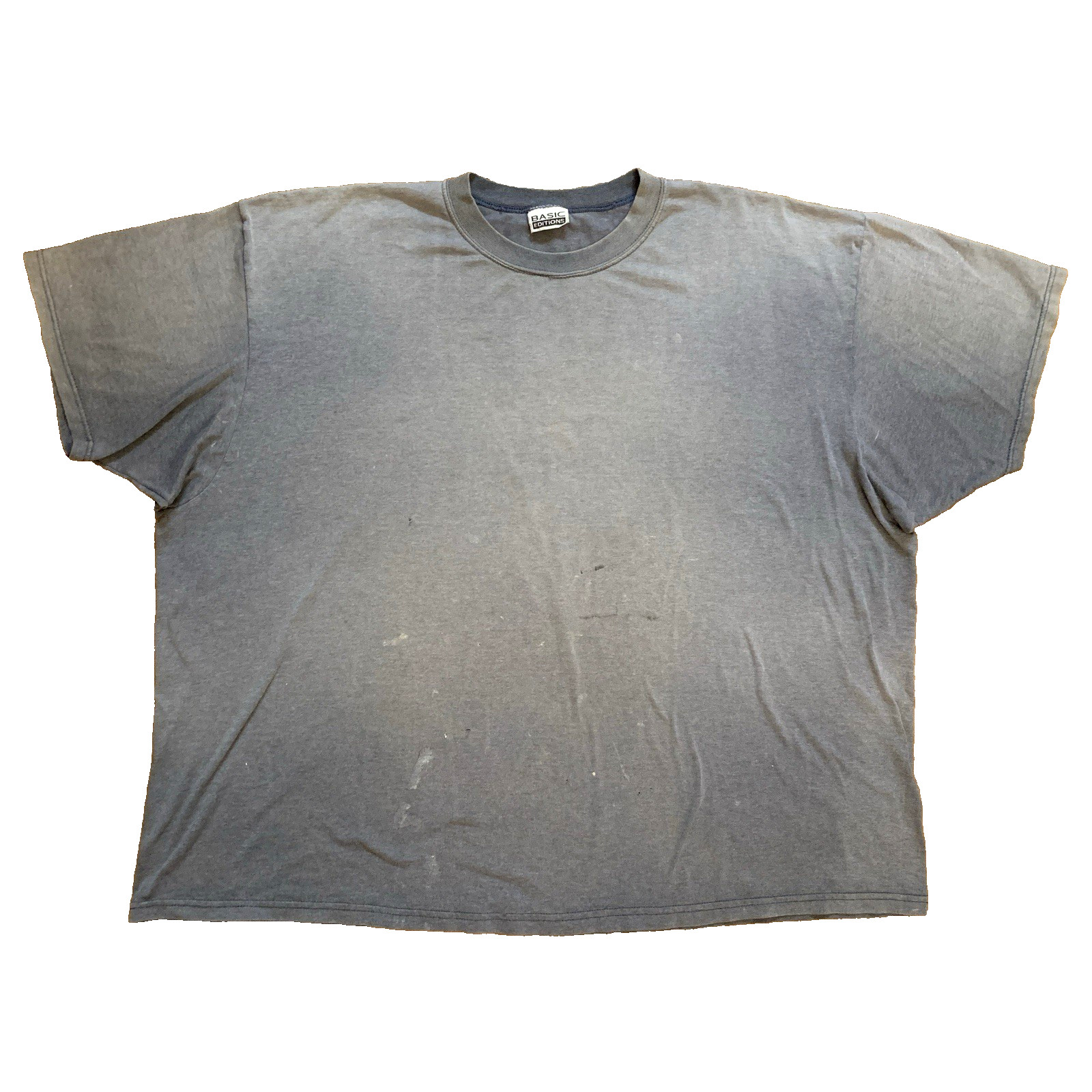 Vtg Gradient Distressed T-Shirt Crazy Sun Faded Grunge Worn Hole Burnout Tee 3XL