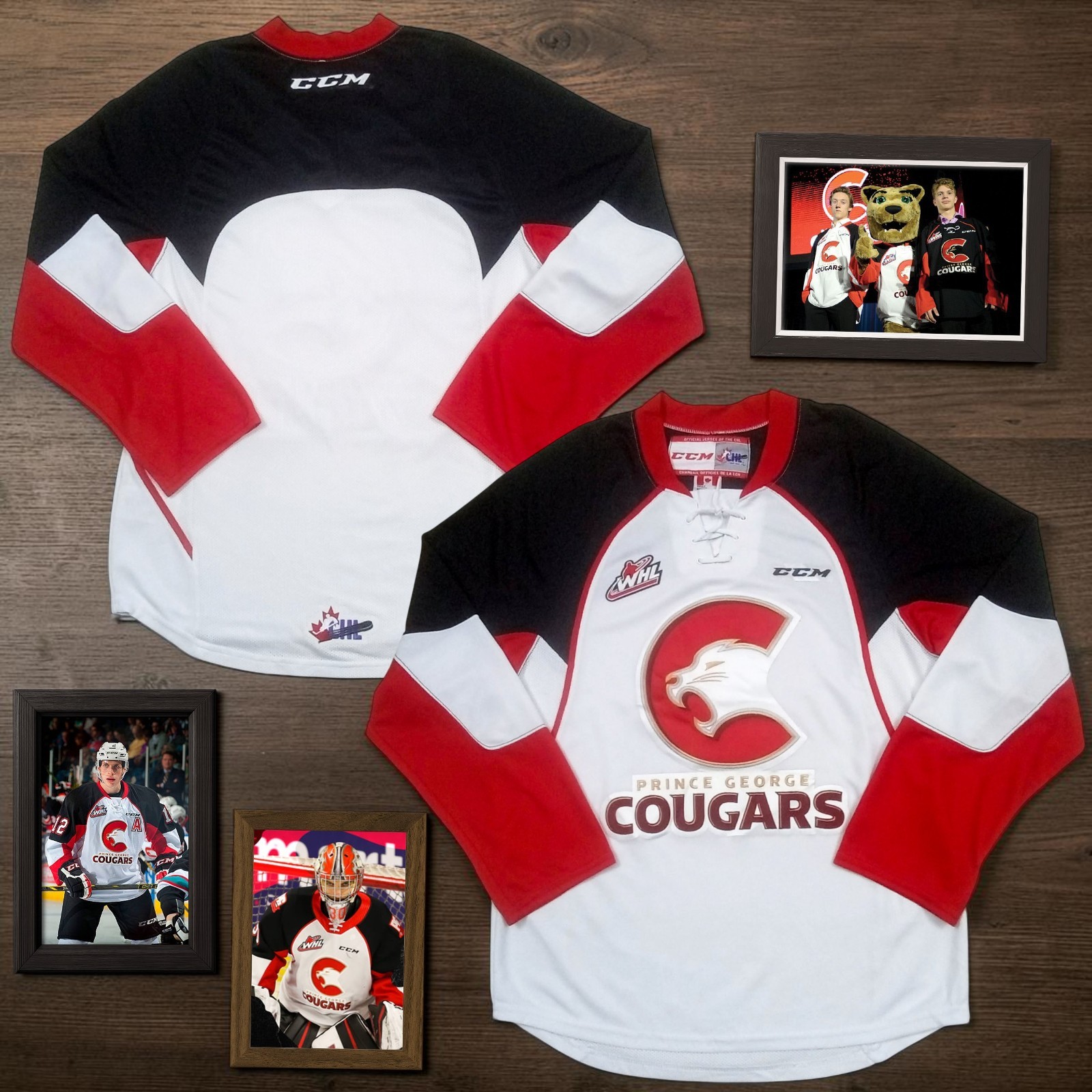RARE 2015-16 Prince George Cougars CCM WHL CHL Hockey Jersey — Size S