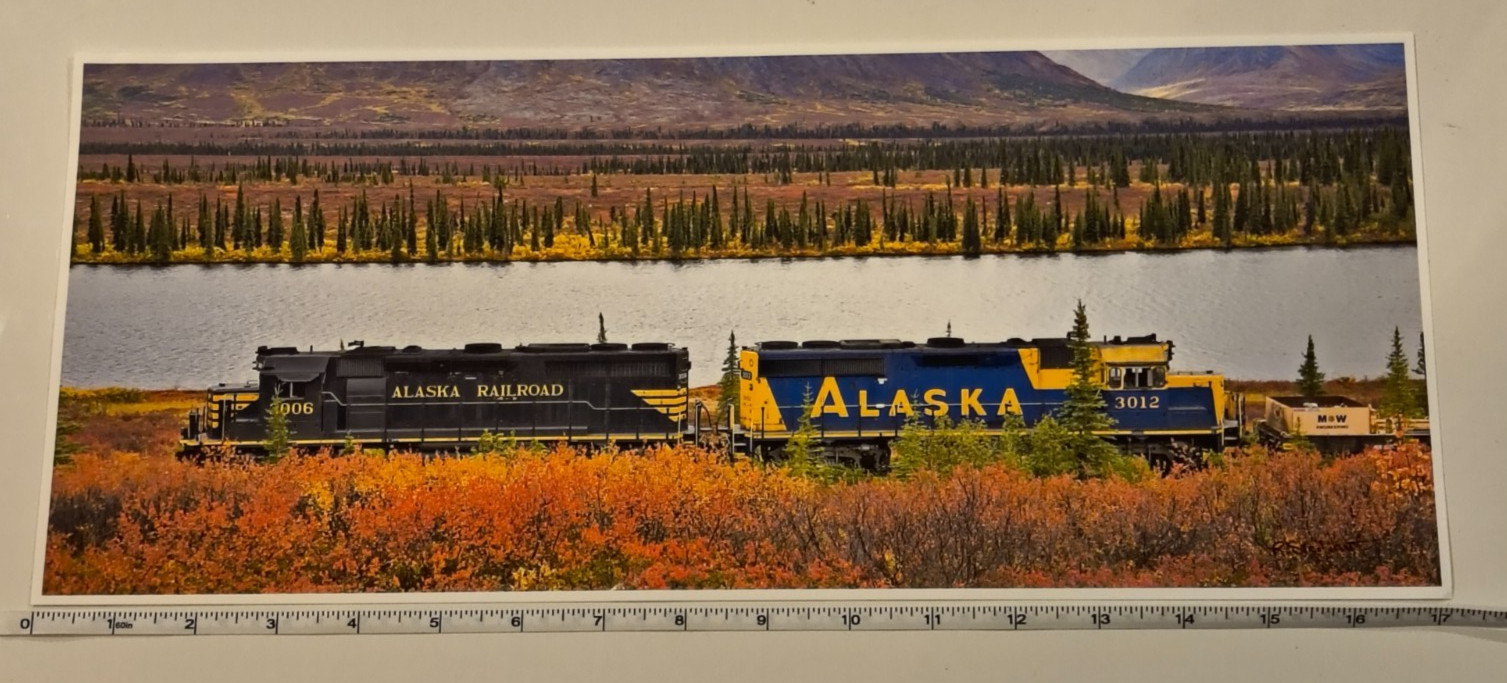 Alaska Railroad Train Locomotives 3012 3006 Autumn Landscape Panoramic Photo Pri Alaska Railroad Train Locomotives 3012 3006 Autumn Landscape Panoramic Photo Pri