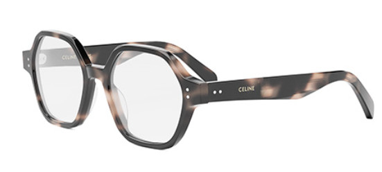 CELINE THIN CL50142I 055 Shiny Havana/Clear Organic Geometric Women\'s Eyeglasses CELINE THIN CL50142I 055 Shiny Havana/Clear Organic Geometric Women\'s Eyeglasses