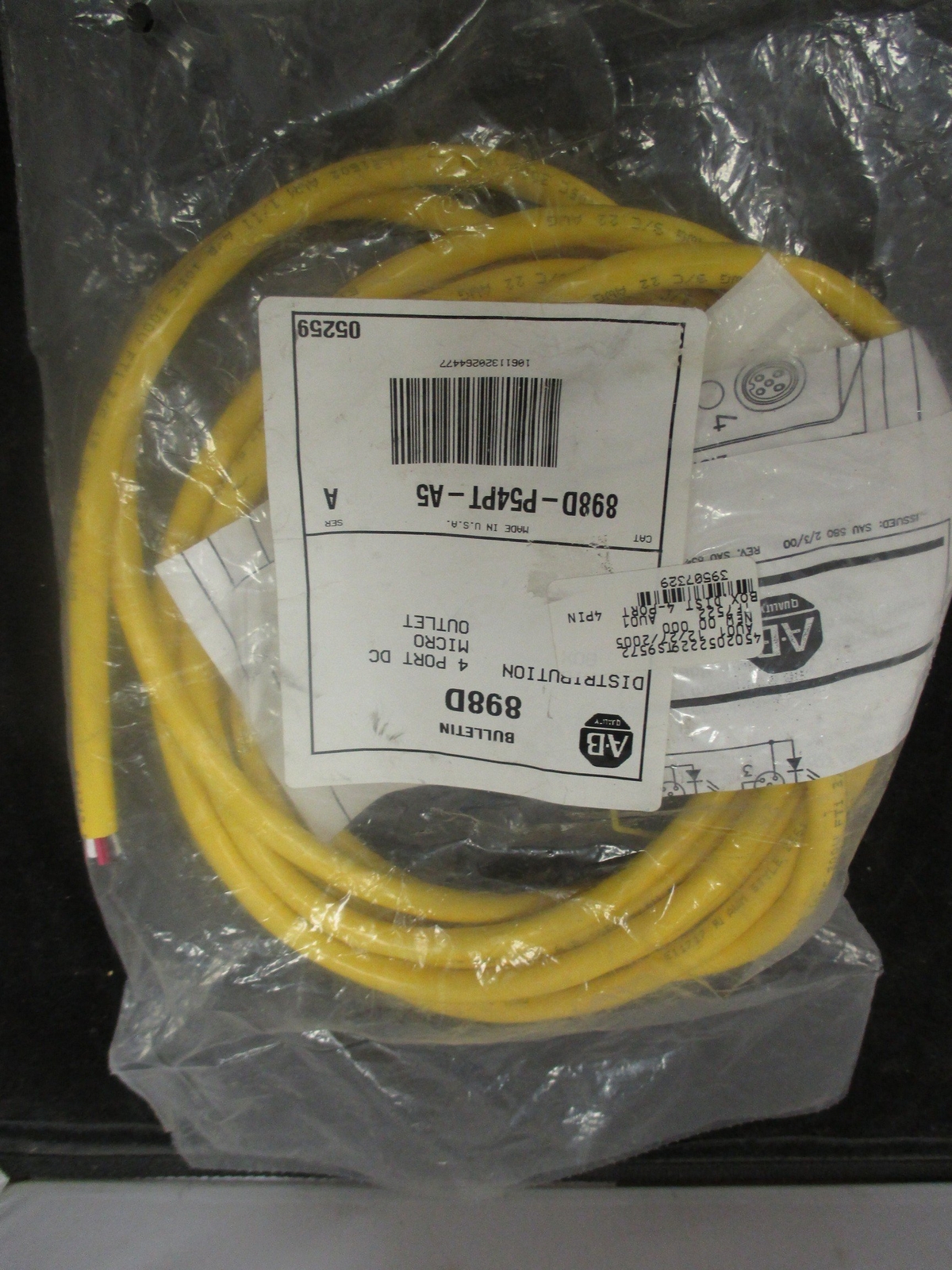 NEW Allen-Bradley 898D-P54PT-A5 Distribution Box w/Cable NEW Allen-Bradley 898D-P54PT-A5 Distribution Box w/Cable