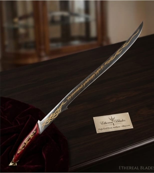 Handmade Red Arwen HandfangSword Replica Lord of the Rings Elven Blade Lort Gift