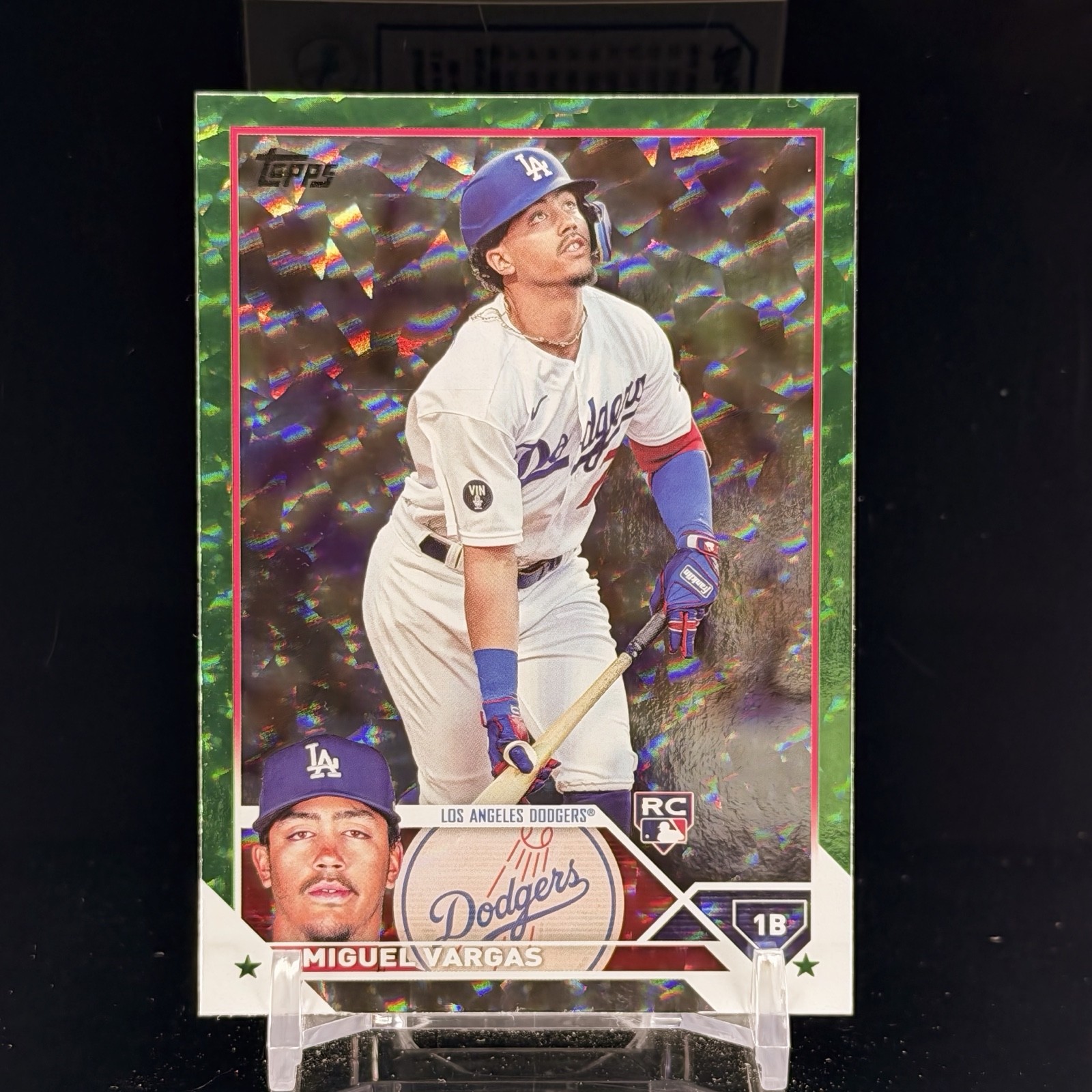 Miguel Vargas 2023 Topps Series 1 Green Foil /499 (RC) #163 