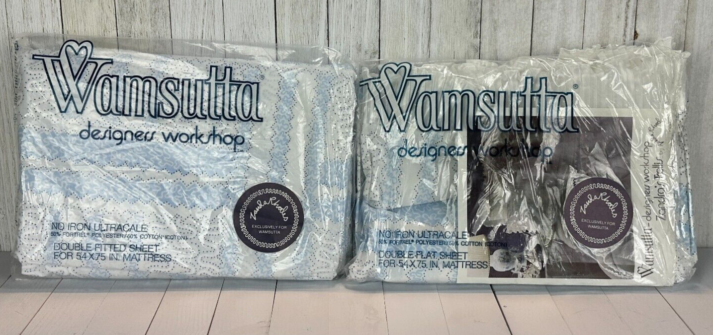 VTG Zandra Rhodes Zandra's Trellis Designer Double Fitted Fitted Sheet Wamsutta VTG Zandra Rhodes Zandra's Trellis Designer Double Fitted Fitted Sheet Wamsutta