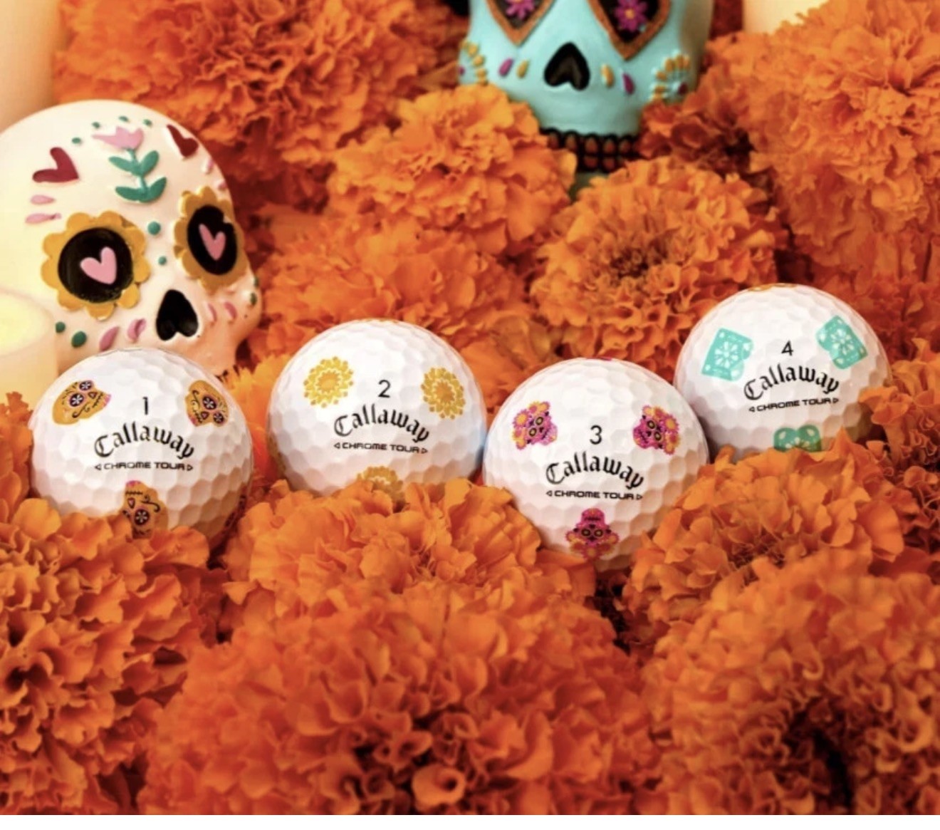 Callaway Día de los Muertos Limited Edition Chrome Tour Golf Balls Callaway Día de los Muertos Limited Edition Chrome Tour Golf Balls