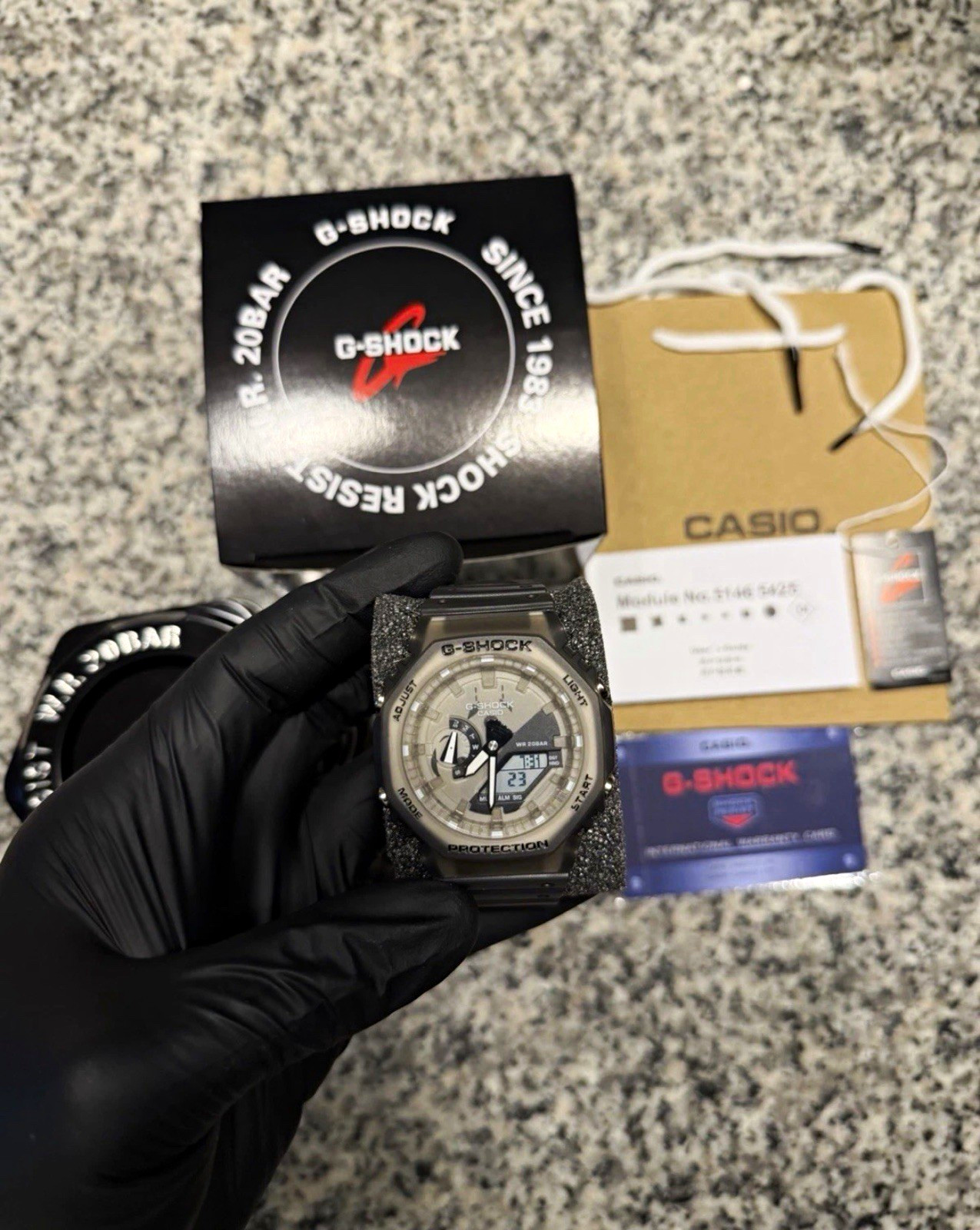 Casio G-SHOCK Analog/Digital Quartz 200m Black Resin Strap 45mm w/ Box Casio G-SHOCK Analog/Digital Quartz 200m Black Resin Strap 45mm w/ Box