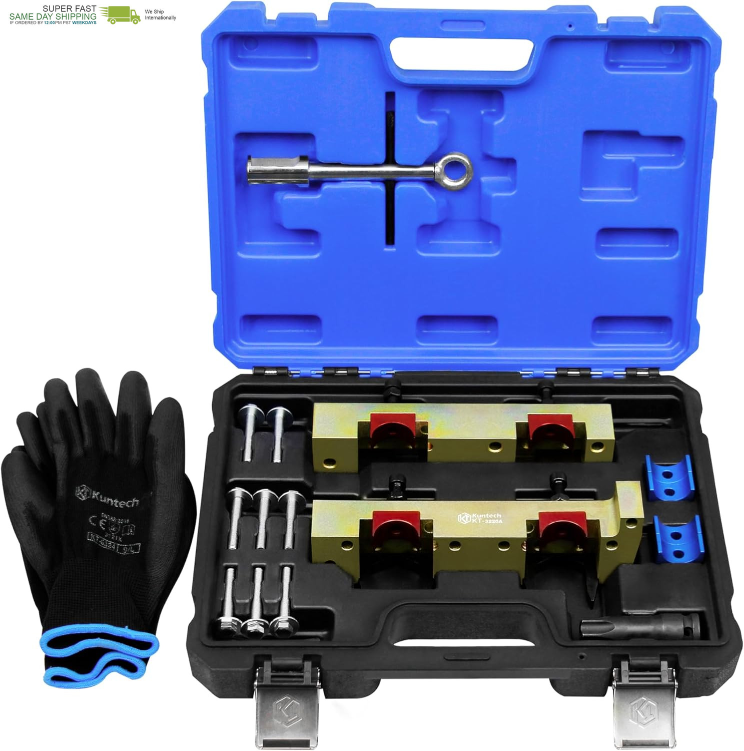 17PCS Engine Timing Tool Kit with Fuel Injector Remover Installer Tool, Compatib