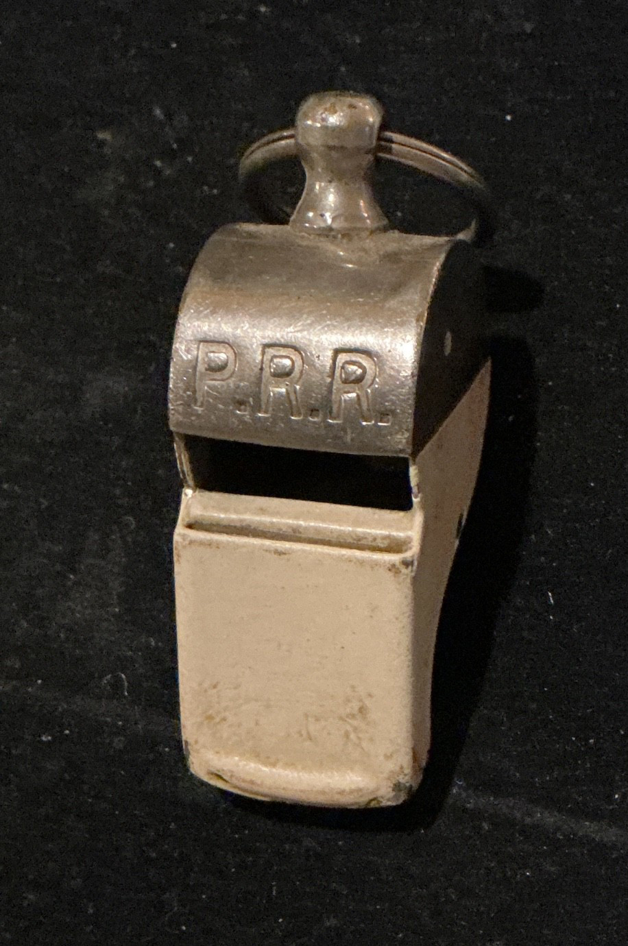 ANTIQUE P.R.R. RAILROAD WATCHMAN\'S WHISTLE - EMBOSSED - WORKS - RARE ANTIQUE P.R.R. RAILROAD WATCHMAN\'S WHISTLE - EMBOSSED - WORKS - RARE