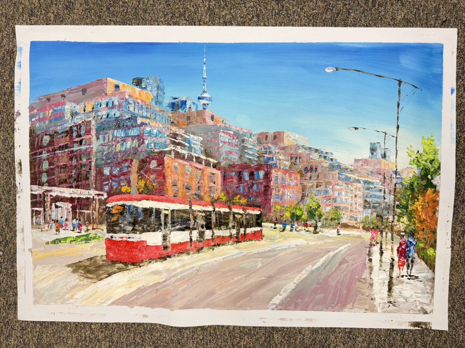 Hand Painted Oil Painting On Canvas- Toronto Canada 