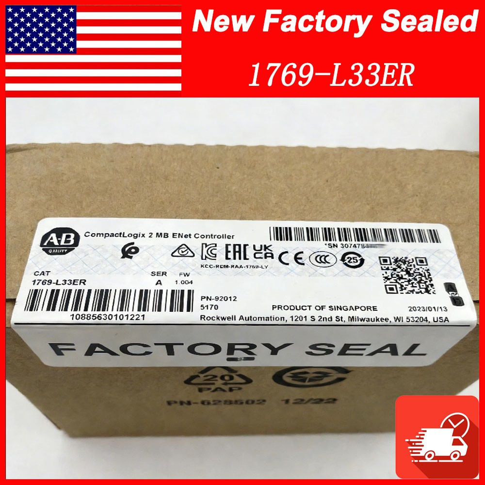 Brand New AB 1769-L33ER SER A CompactLogix 2MB Enet Controller 1769L33ER AB PLC