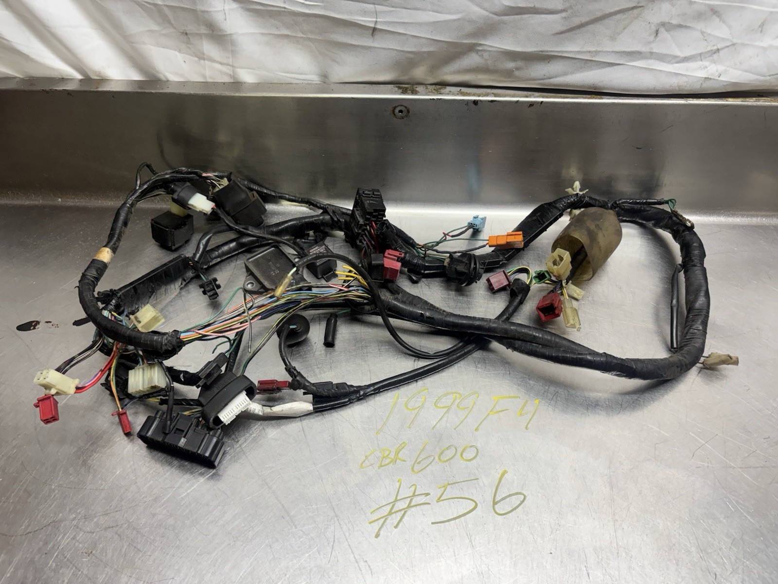 99-00 HONDA CBR600F4 CBR600 F4 MAIN ENGINE WIRING HARNESS MOTOR WIRE DAMAGED