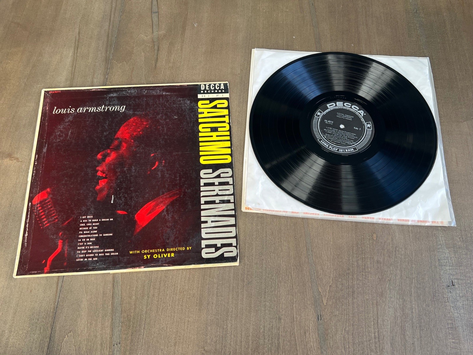 Louis Armstrong Satchmo Serenades Vinyl LP 1956 Mono Decca DLM8211 EX/Good