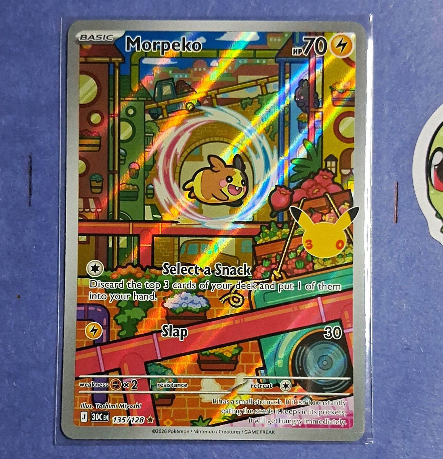Pokemon TCG Morpeko 135/128 Full Art Holo IR English 70HP Pokemon TCG Morpeko 135/128 Full Art Holo IR English 70HP
