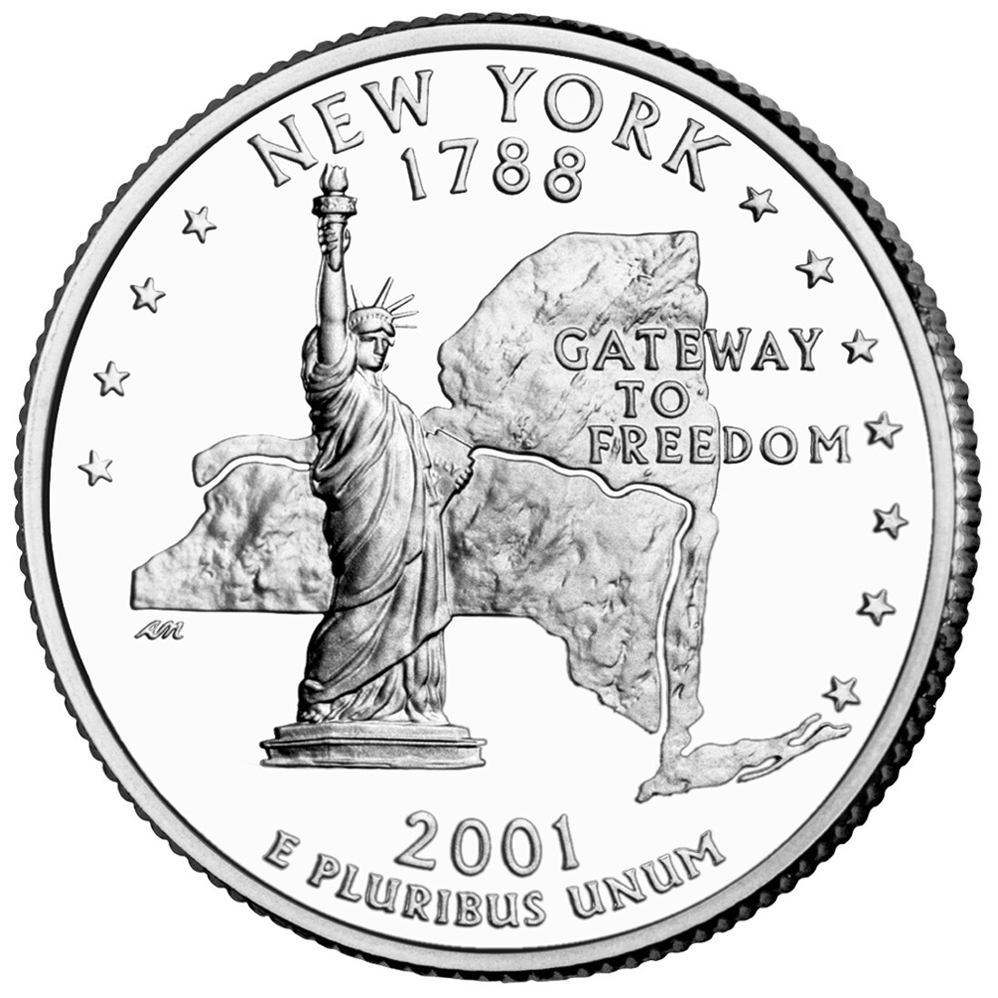 2001 New York P Quarter. Uncirculated From US Mint roll. 2001 New York P Quarter. Uncirculated From US Mint roll.