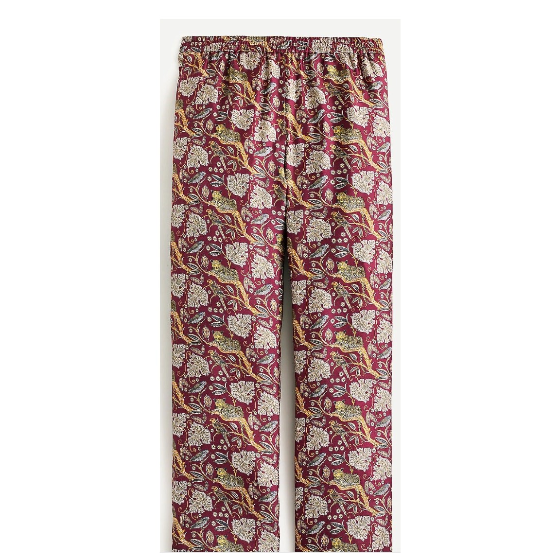 J. Crew 100% Silk Jungle Print Wide-Leg Pants - Size 12 J. Crew 100% Silk Jungle Print Wide-Leg Pants - Size 12