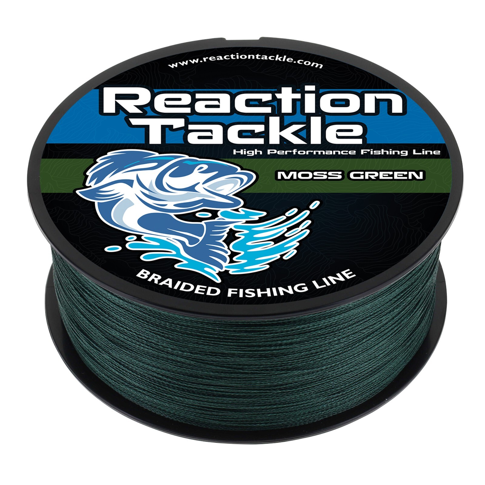 Reaction Tackle Braided Fishing Line Moss Green 4 and 8 Strands PE Reaction Tackle Braided Fishing Line Moss Green 4 and 8 Strands PE