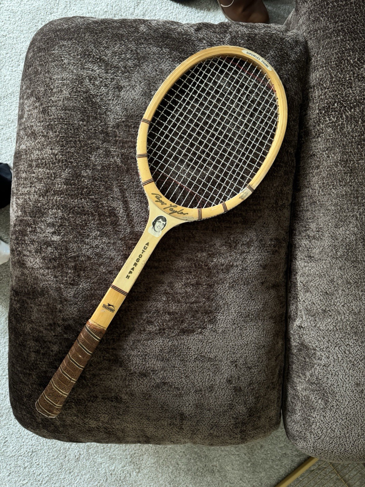 Slazenger Vintage Tennis Racket Autograph Roger Taylor Slazenger Vintage Tennis Racket Autograph Roger Taylor