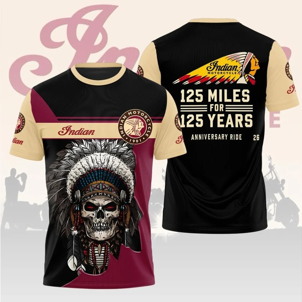 Indian Motorcycle 125th Anniversary 3D Apparel Indian Motorcycle 125th Anniversary 3D Apparel