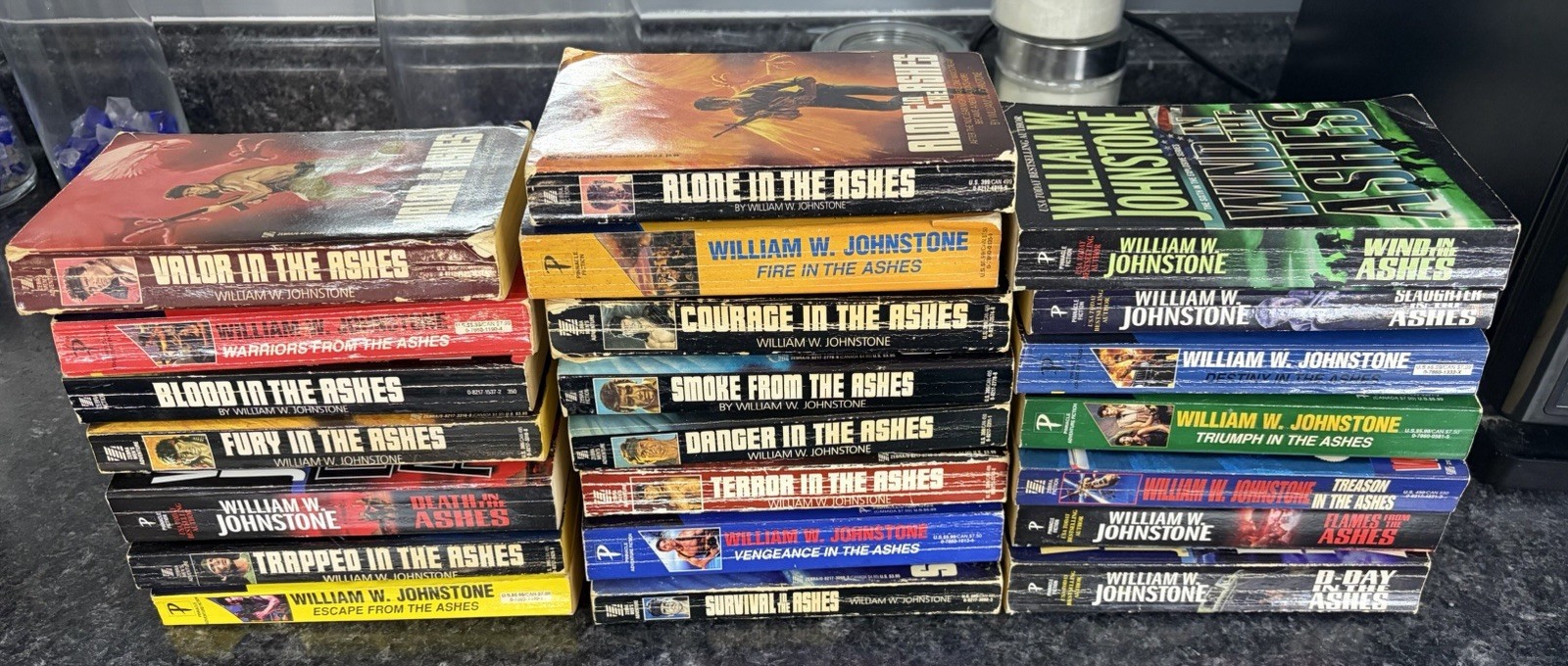William W Johnstone Ashes Series 22 Book Lot Vintage Paperbacks Ben Raines