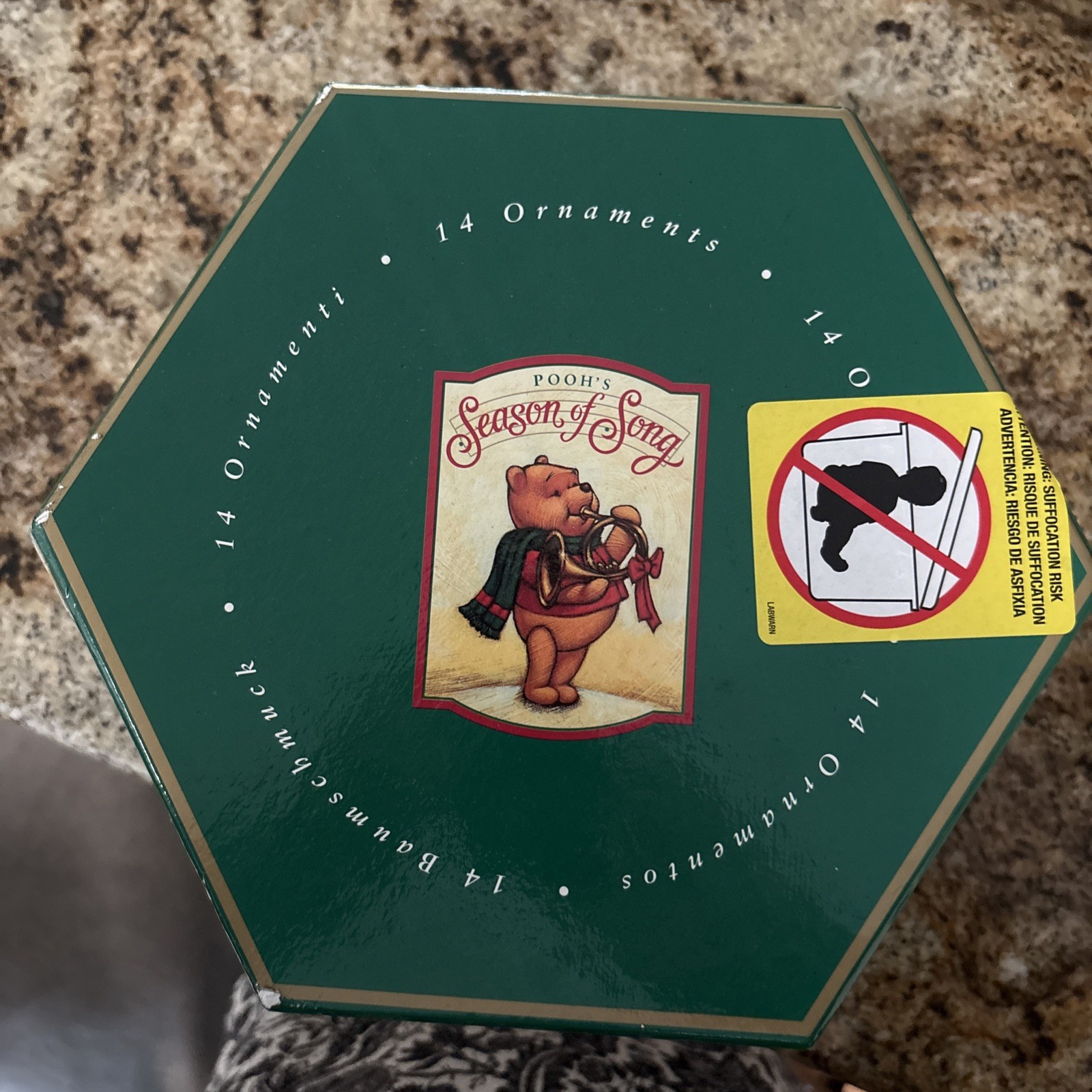 Vintage 1997 Disney Store Pooh's Season of Song Christmas Ornament Set of 14