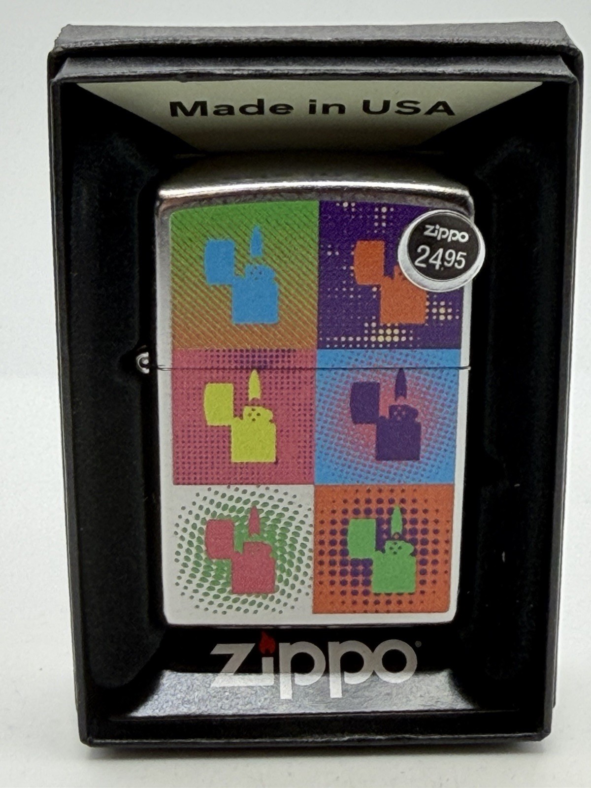 Multi Zippo Pop Art Zippo Flame Chrome 2022 Zippo Lighter New