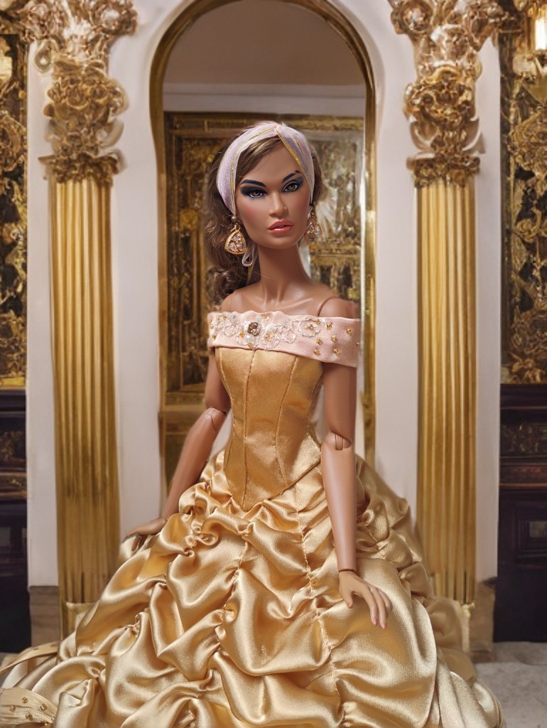 16-17 Inch Belle Inspired Dress, Custom Handmade, Fits FR16 Disney17 Tonner 16-17 Inch Belle Inspired Dress, Custom Handmade, Fits FR16 Disney17 Tonner