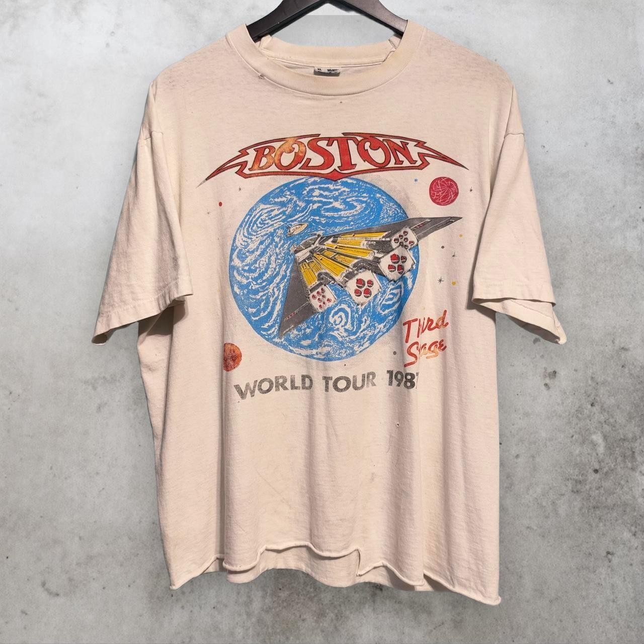 Vintage Boston 1987 World Tour Launch Tee Vintage Boston 1987 World Tour Launch Tee