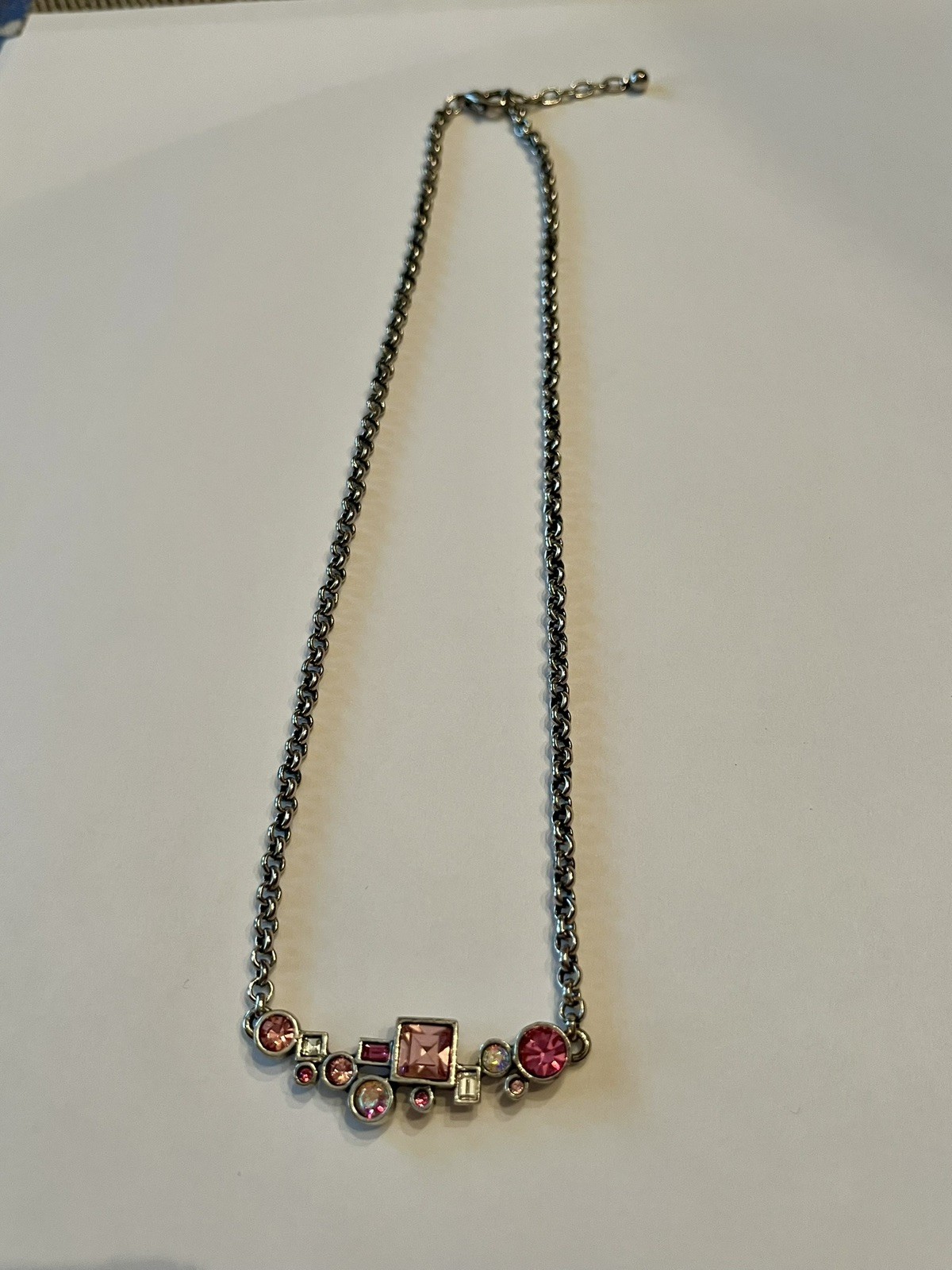EUC Vintage Patricia Locke 16-17” Necklace, Breast Cancer w Swarovski Crystals EUC Vintage Patricia Locke 16-17” Necklace, Breast Cancer w Swarovski Crystals