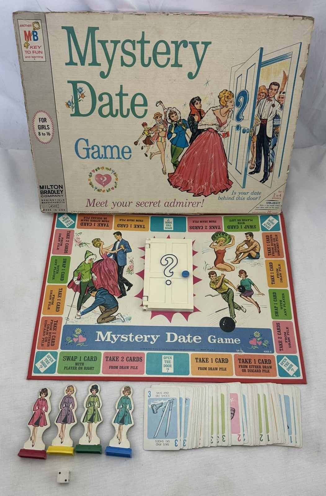 1965 Mystery Date Board Game by Milton Bradley Complete in Good Cond 