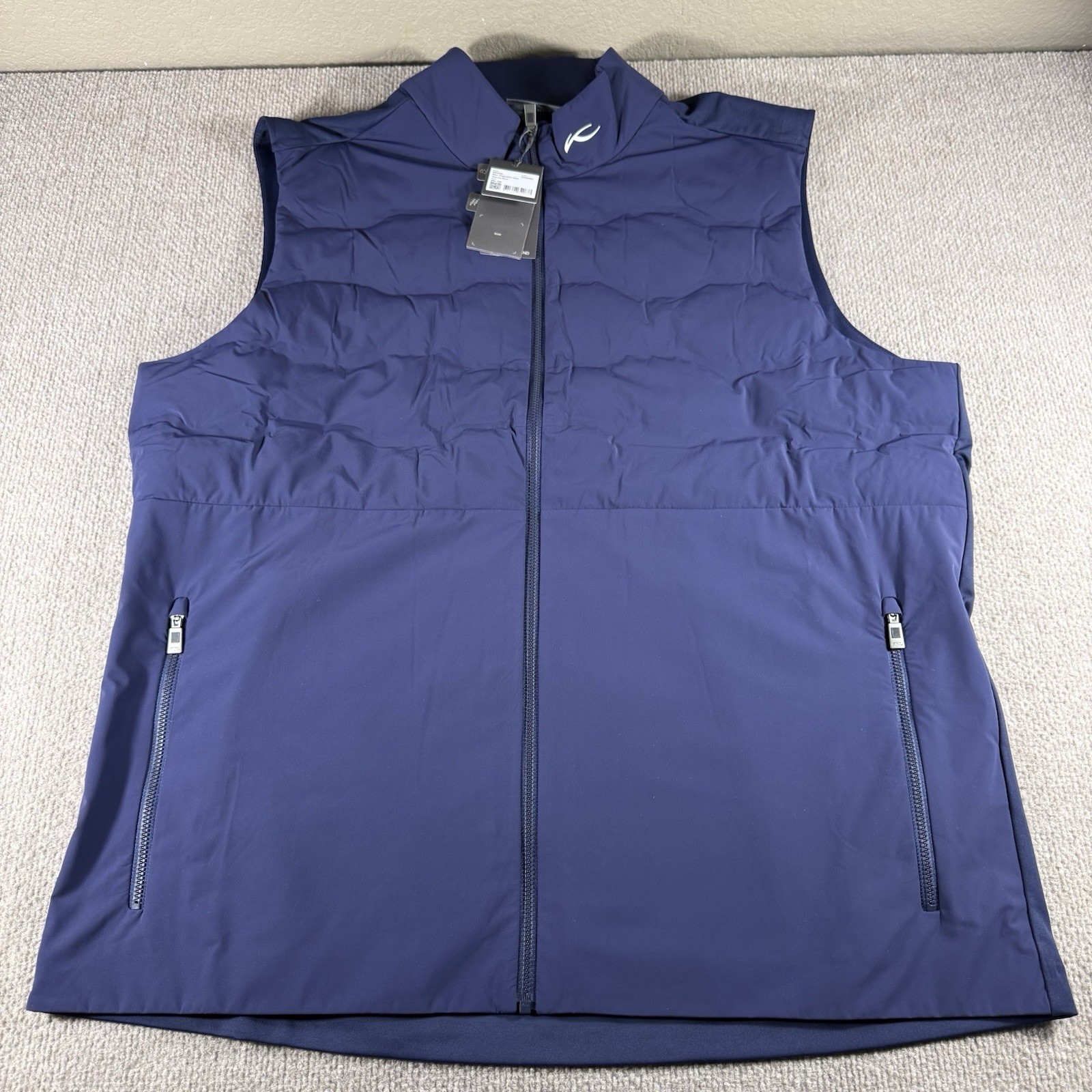 KJUS Regulator Quilted Insulated Vest Golf Full Zip Water Repellent Mens Blue KJUS Regulator Quilted Insulated Vest Golf Full Zip Water Repellent Mens Blue