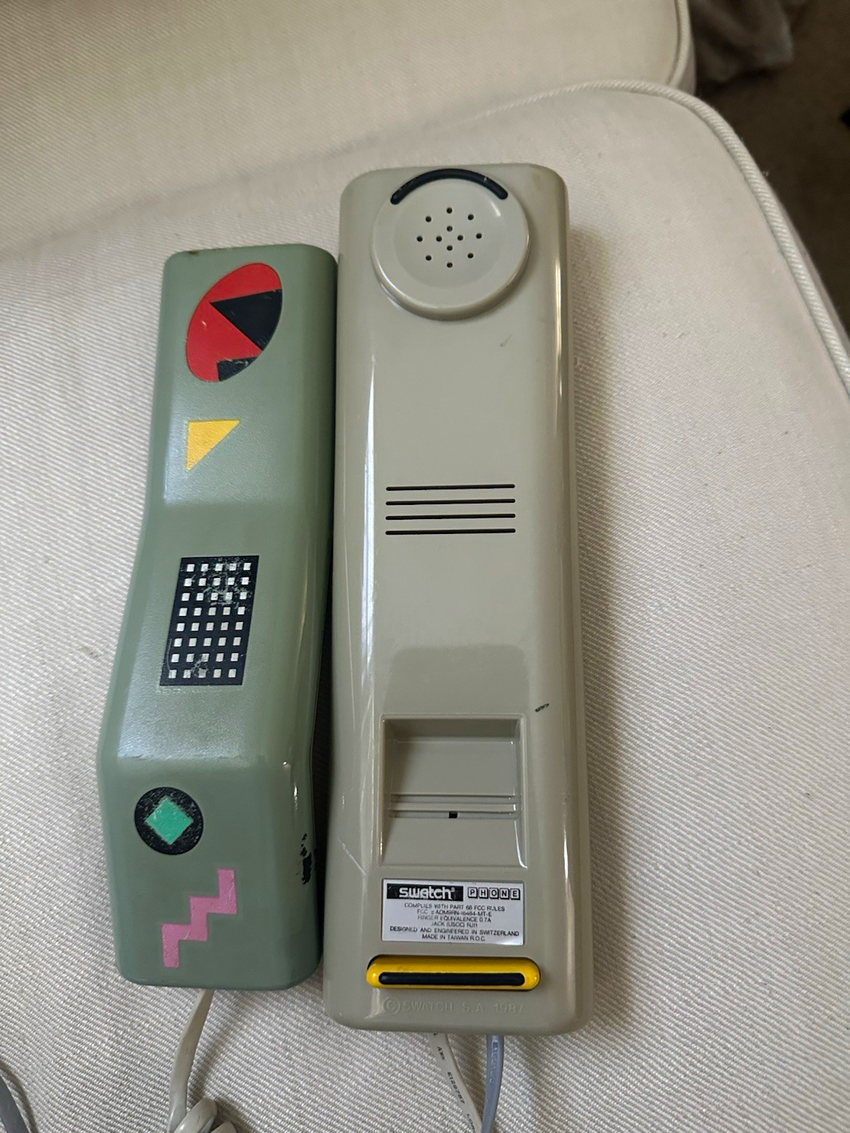 Swatch Swatch Phone NH90E Corded Telephone Gray/Blue/Green Mute 1987 tested