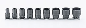 Ko-Ken 3/8 9.5mm SQ. Impact Hex Socket Rail Set 9 Pcs RS13401M/9 Japan Yamashita