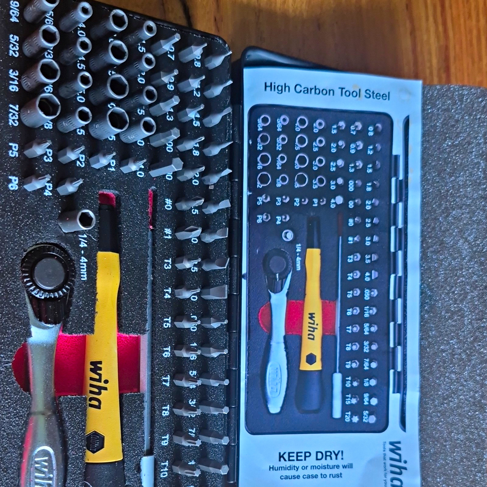 Wiha 75965 Mini Ratchet Bit & Socket Driver Set . Metal Case Wiha 75965 Mini Ratchet Bit & Socket Driver Set . Metal Case