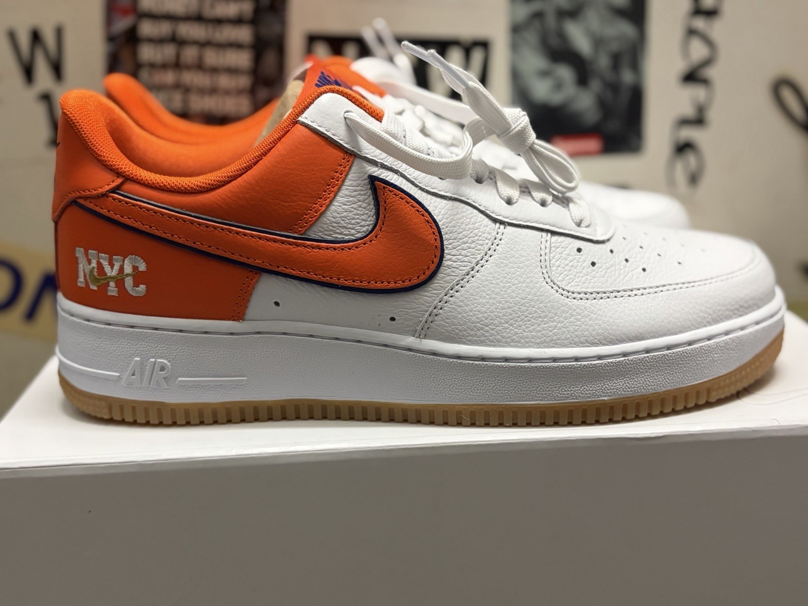NIKE AIR FORCE 1 ONE Knicks NYC ID NIKE BY YOU SZ 9.5 NIKE AIR FORCE 1 ONE Knicks NYC ID NIKE BY YOU SZ 9.5