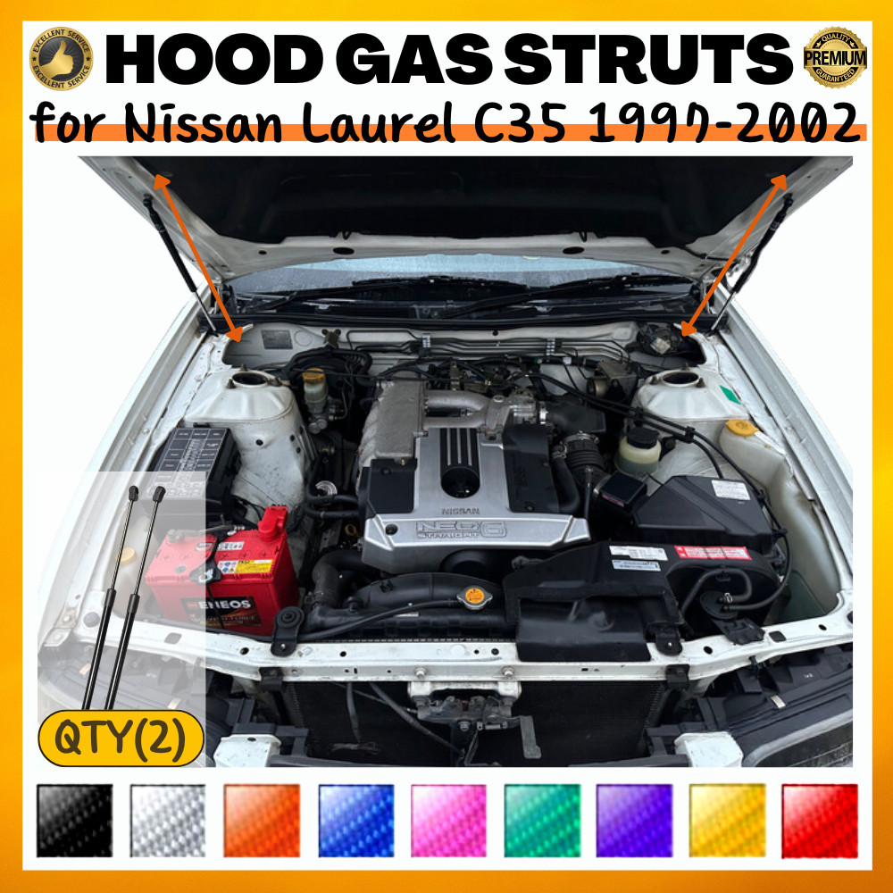 Hood Struts for Nissan Laurel C35 1997-2002 Gas Damper Shock Lift Supports