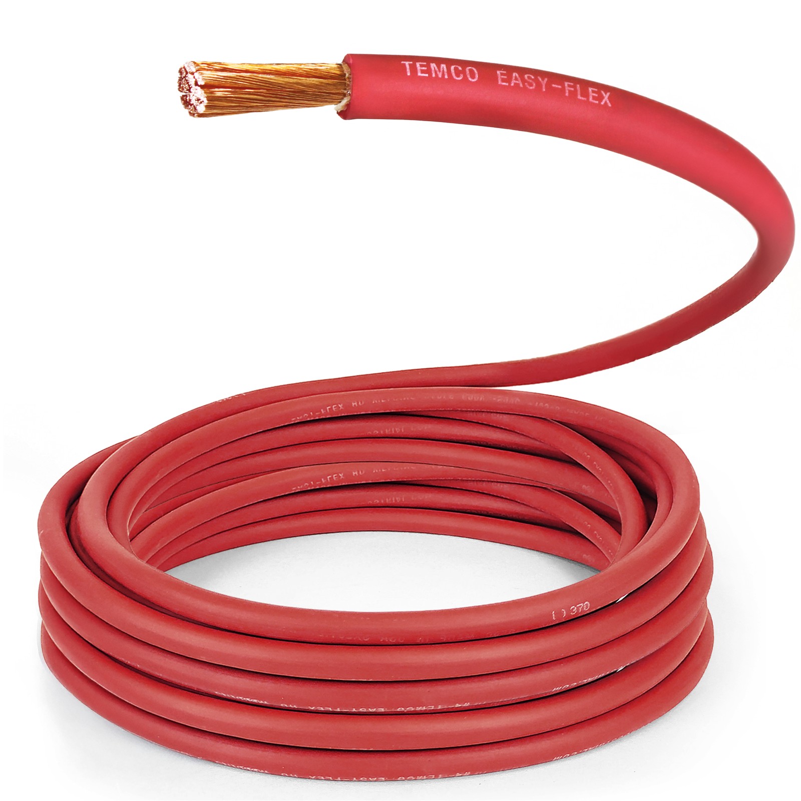 TEMCo 2 Gauge AWG 100 Ft Red Flexible Copper USA Welding Cable Battery Wire