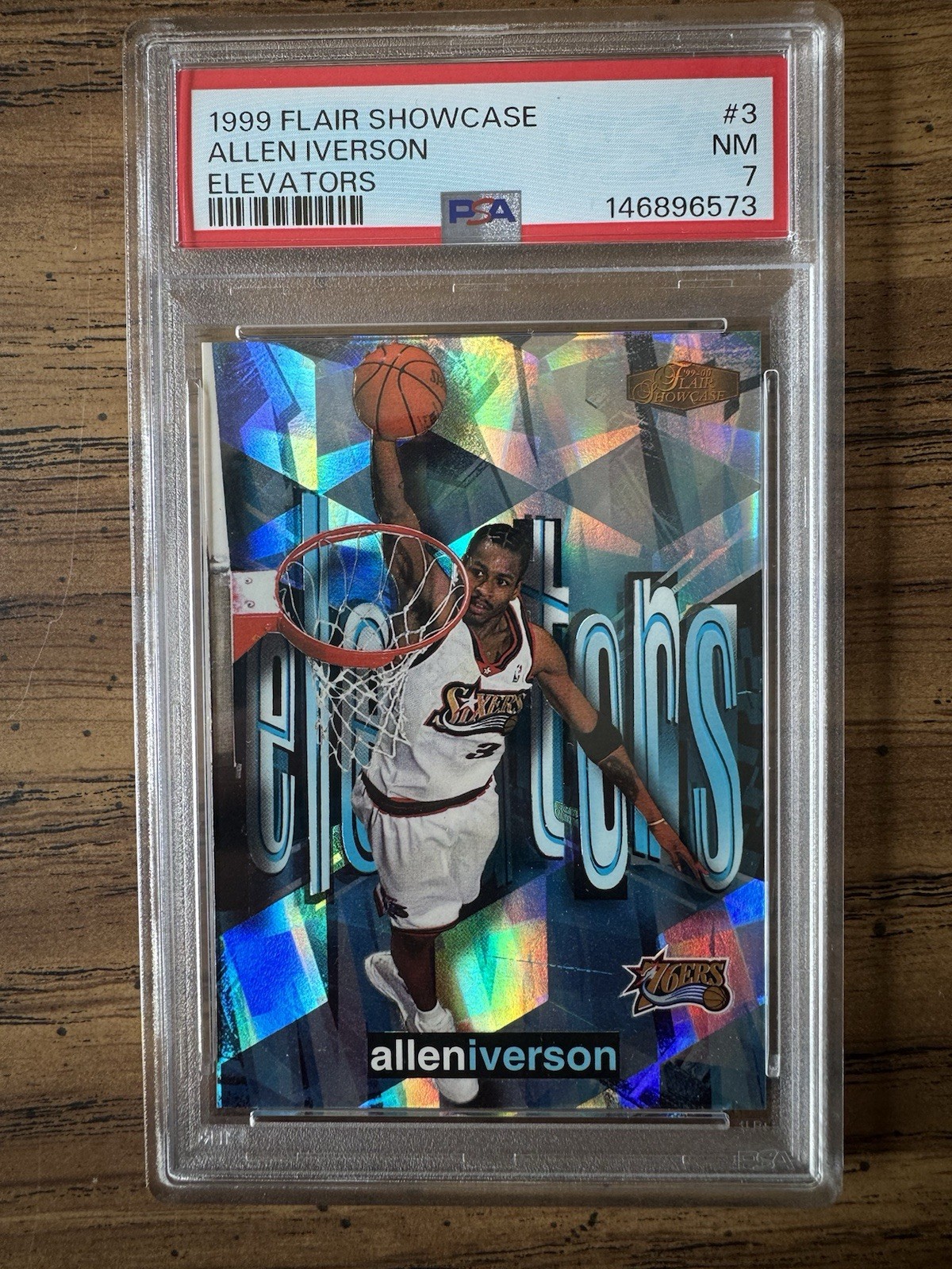 1999-00 Flair Showcase - Elevators Allen Iverson #3 3/10 1999-00 Flair Showcase - Elevators Allen Iverson #3 3/10