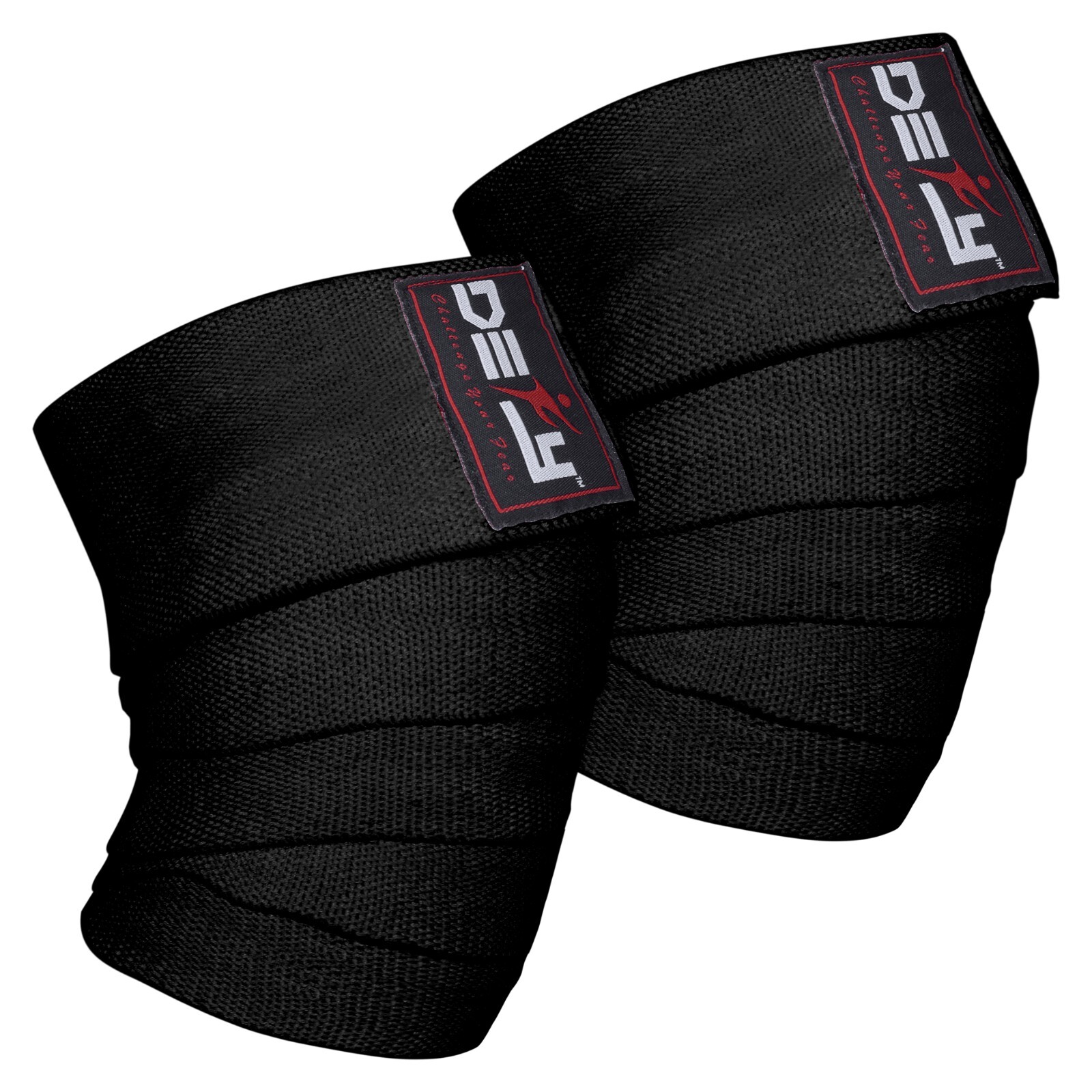 DEFY Weight Lifting Knee Wraps Fitness Training Straps Power Lifter Gym BLACK DEFY Weight Lifting Knee Wraps Fitness Training Straps Power Lifter Gym BLACK