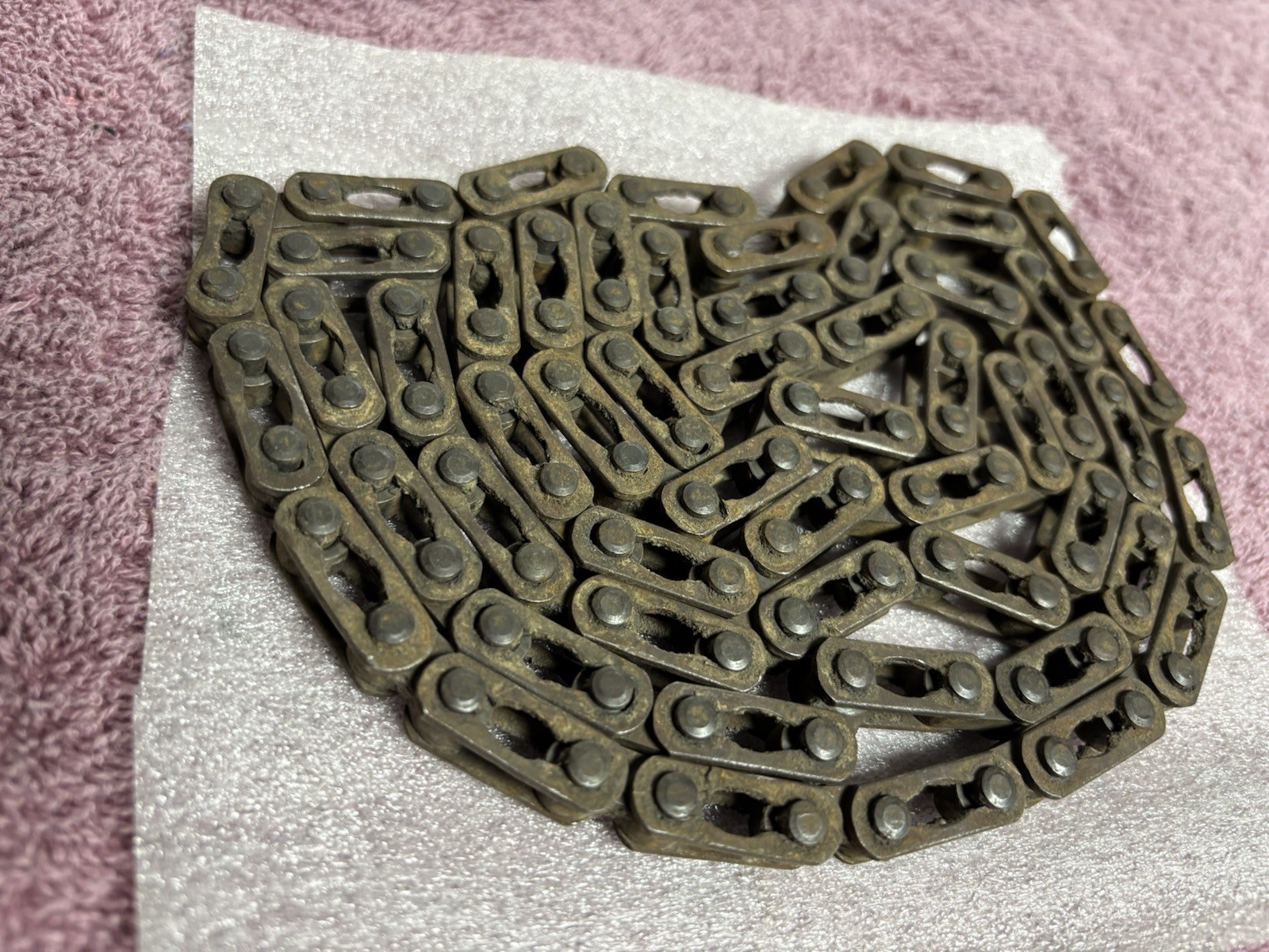 ANTIQUE 1890\'S / 1900\'S CIRCA 54 LINK 1 PITCH 3/16 BICYCLE BLOCK CHAIN ANTIQUE 1890\'S / 1900\'S CIRCA 54 LINK 1 PITCH 3/16 BICYCLE BLOCK CHAIN
