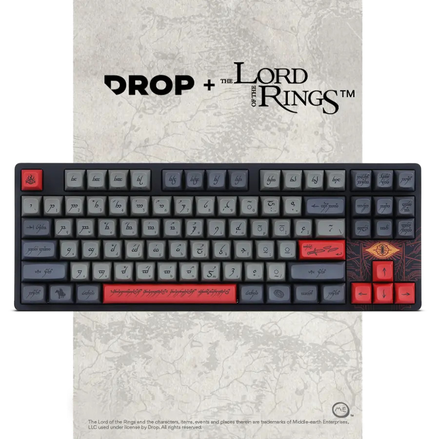 DROP The Lord of the Rings TKL Wired Black Speech Mechanical Gaming Keyboard DROP The Lord of the Rings TKL Wired Black Speech Mechanical Gaming Keyboard