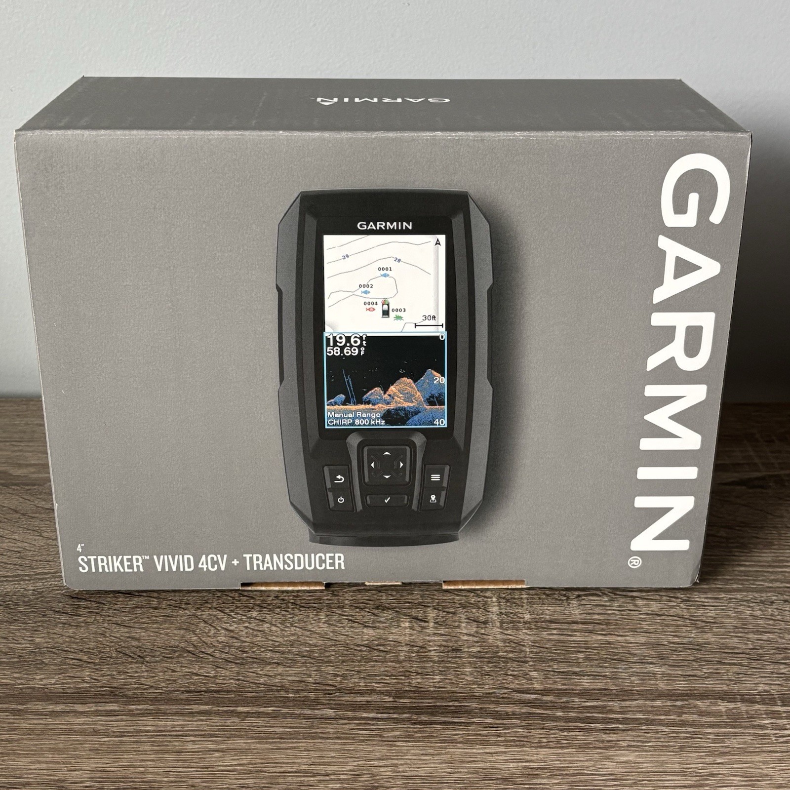 Garmin STRIKER Vivid 4CV 4” with Transducer Color Fishfinder NEW IN BOX Garmin STRIKER Vivid 4CV 4” with Transducer Color Fishfinder NEW IN BOX