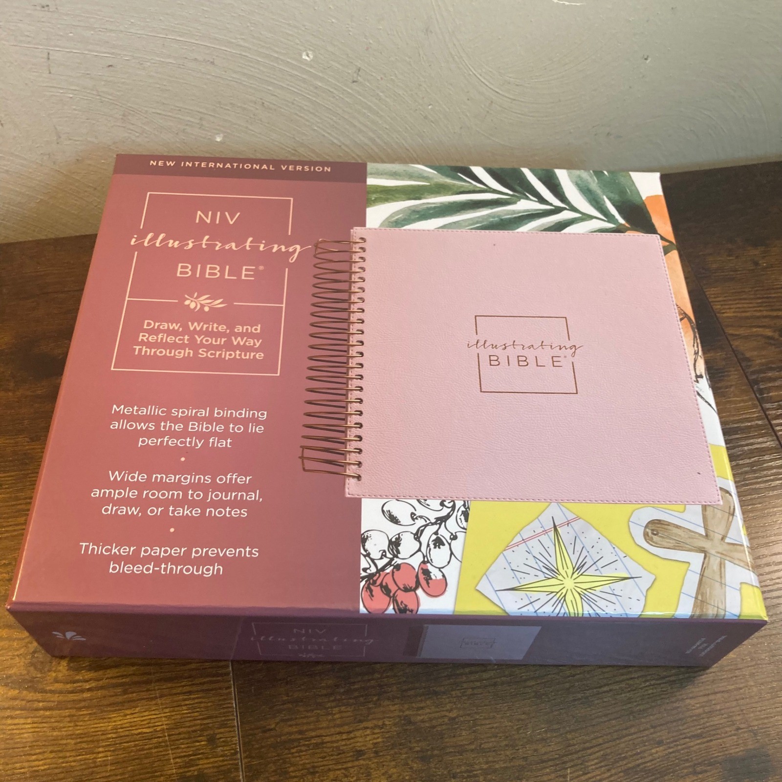 DaySpring NIV Illustrating Bible Pink Spiral Journaling Bible Wide Margins 80GSM DaySpring NIV Illustrating Bible Pink Spiral Journaling Bible Wide Margins 80GSM
