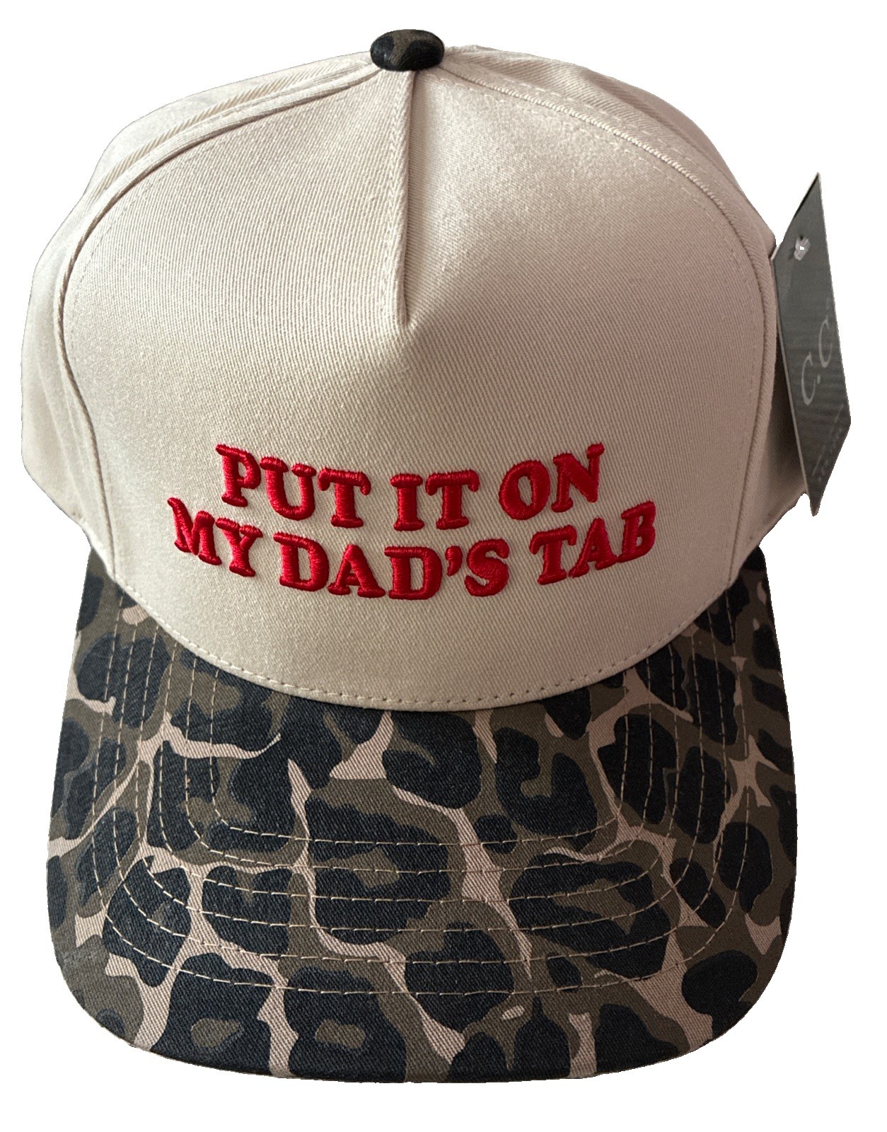 C.C Put It On My Dads Tab Trucker Cap