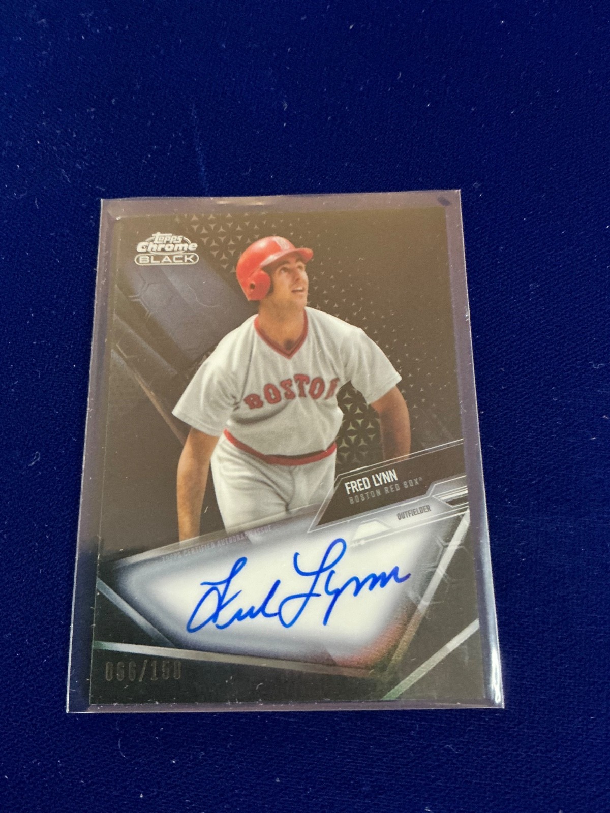 Fred Lynn 2021 Topps Chrome Black Auto 066/150 Fred Lynn 2021 Topps Chrome Black Auto 066/150