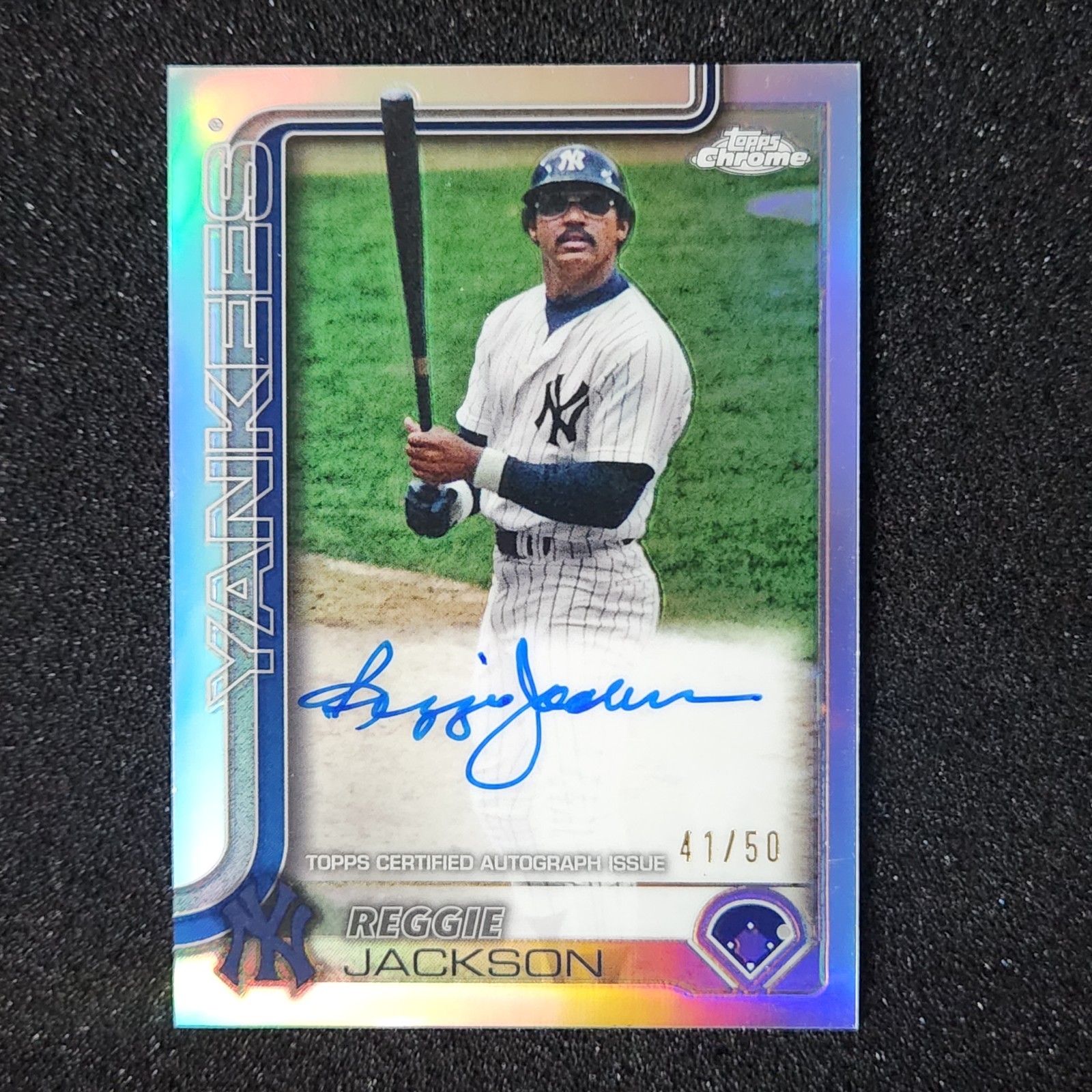 2025 Topps Chrome Reggie Jackson Legends Autograph Refractor /50 Yankees