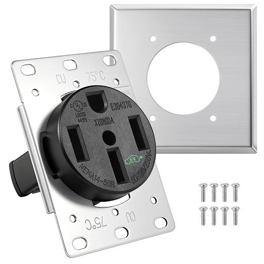 HBL9450A Straight Blade Device Socket, RTP, 3-Pole 4-Wire System, 50A 125/250...